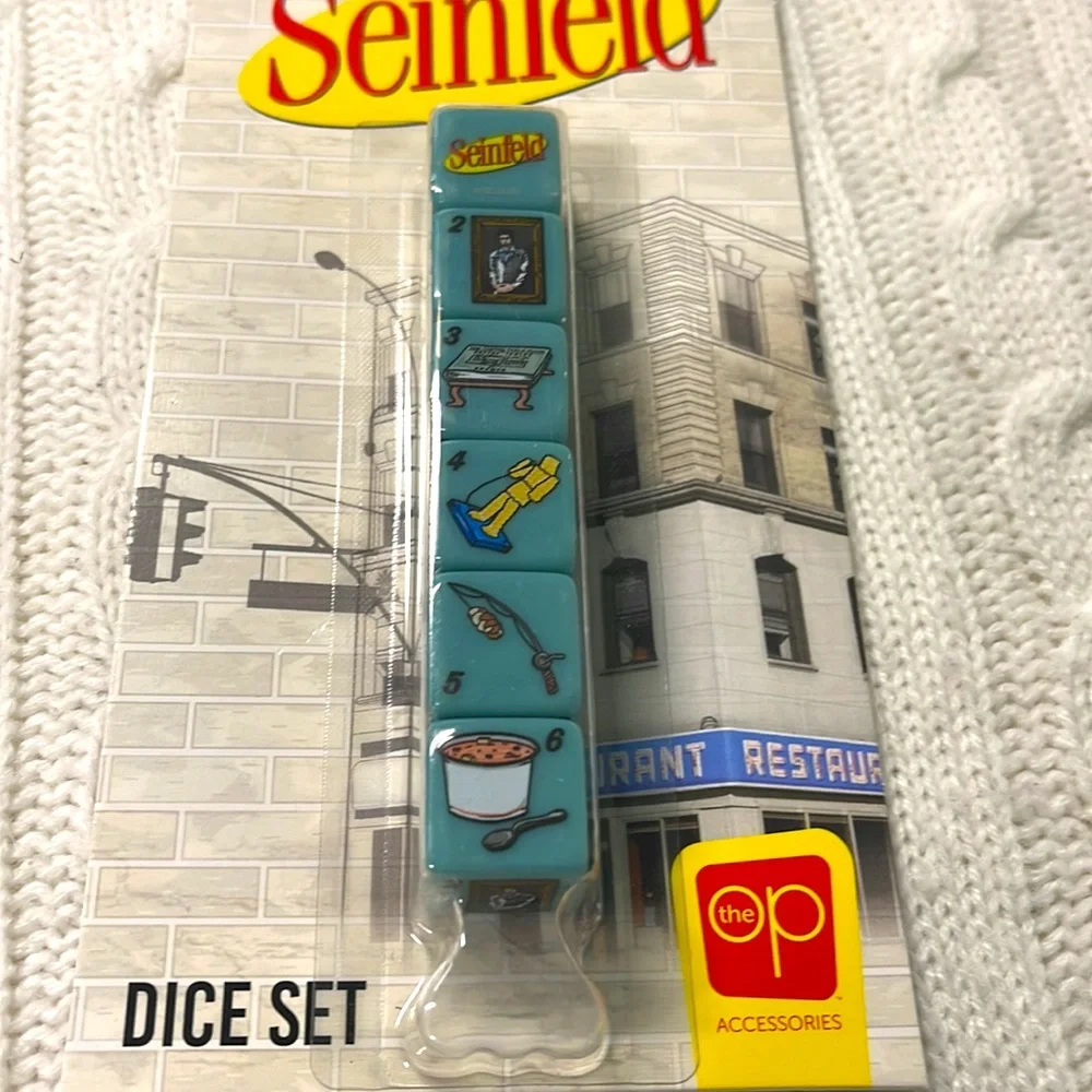 BNIB COLLECTIBLE SEINFELD 6PC DICE SET BY USOPOLY GREAT FOR GAME NIGHT - Picture 6 of 7